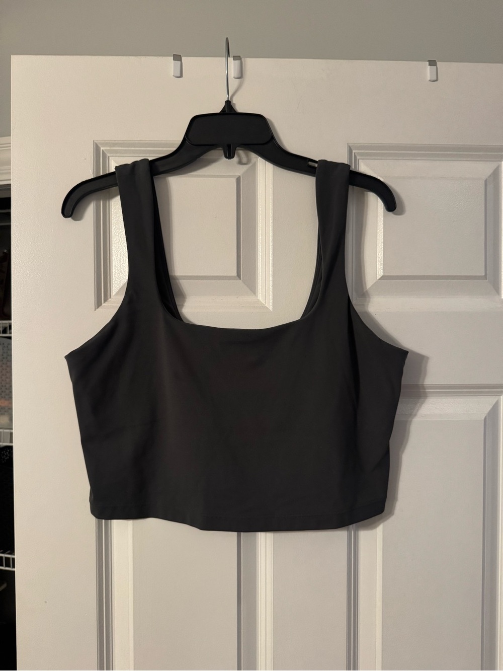 Athleta dark gray Cropped Tank with Wide Straps